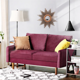 Everly Quinn Hessville Sofa 56" Velvet Round Arm Loveseat