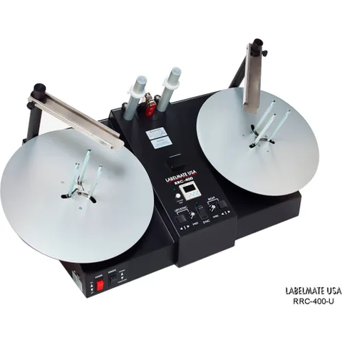 Labelmate USA Large-Form Ultrasonic Reel-To-Reel Counter w/ 2 Adj Core-Holder For Up To 16" Roll Dia