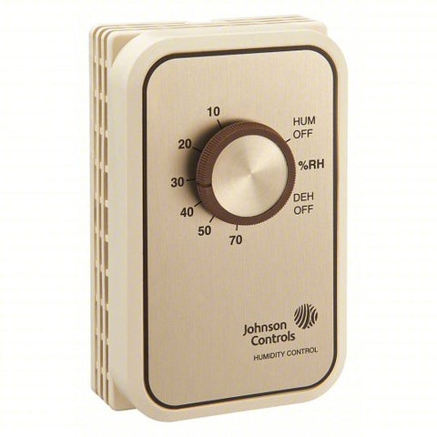 JOHNSON CONTROLS Humidistat - Intermediate,Rm H-Stat: 120/240 V AC, SPDT, Snap-Acting Contacts