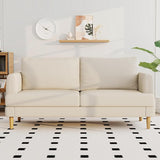 70" Modern Loveseat Sofa with USB Type-C Ports, Linen Fabric 2-Seater Deep Seat Couch, Cozy Small Couch Sofa for Living Room