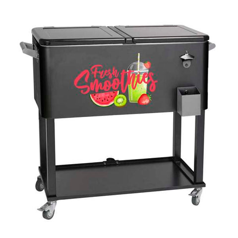 Rolling Cooler Vending Cart, Front Imprint