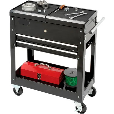 27" 2-Drawer Tool Cart With Sliding Top