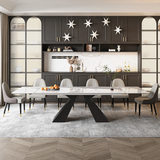 Joceline 78.74'' to 110.23” Extendable Rectangular Sintered Stone Dining Table For 10-12