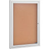 Enclosed Cork Bulletin Board - 24"W x 36"H - 1 Door