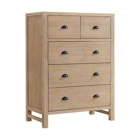Arden 5-Drawer Wood Chest in Light Driftwood (36 in. W x 18 in. D x 48 in. H