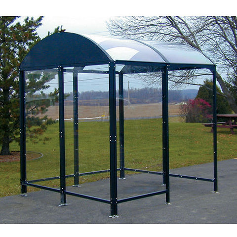 4 Sided Smoking Shelter  - Freestanding - 7'W x 3'6"D x 8'2"H Black