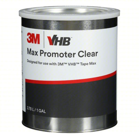 3M Primer: VHB™, 1 gal, Can, Clear, For Acrylic Structural Adhesive