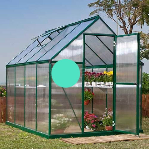 Nature™ 6' x 8' Greenhouse, Green Frame, Twin-Wall