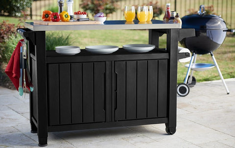 Unity XL Outdoor Kitchen Cart with Storage - Graphite