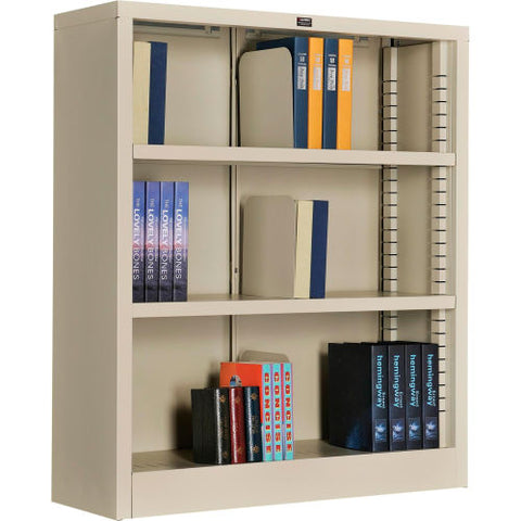 All Steel Bookcase 36" W x 12" D x 42" H Putty 3 Openings
