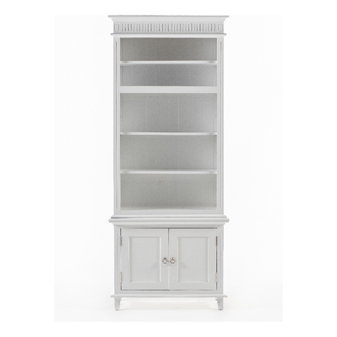 Single-Bay Hutch Unit Skansen Solid Wood in White