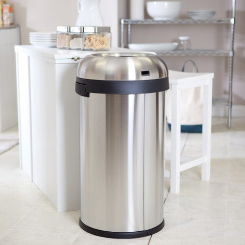 simplehuman® CW1407 Bullet Open 16 Gallon Trash Can - Brushed