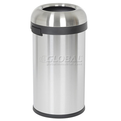 simplehuman® Bullet Open Top Can - 16 Gallon Brushed SS