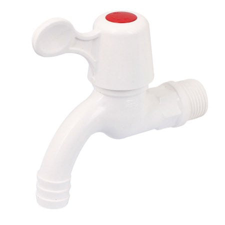 Home Kitchen 1/2BSP Male Thread Quarter Turn Plastic Water Faucet Tap White