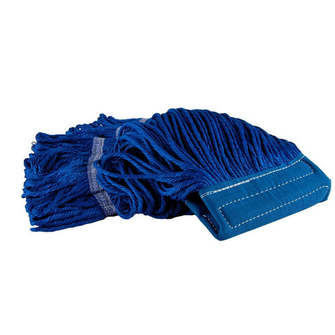 Small 16 Oz. Microfiber String Mop Head with Blue 6" Band