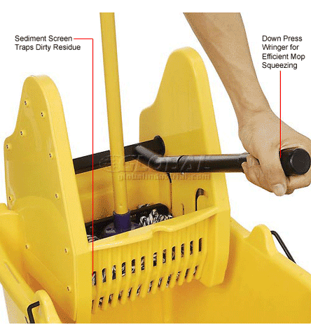 Mop Bucket And Wringer Combo - Down Press