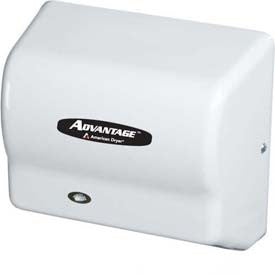 American Dryer Advantage Series Hand Dryer W/ Universal Voltage 100-240V - Steel White Epoxy AD90-M