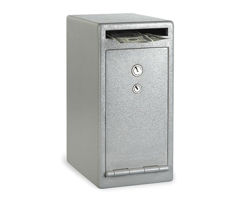 Cash Depository Safe, 0.25 cu. ft., 20 lb., Gray