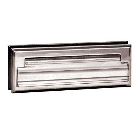 Salsbury Door Letter Drop Mail Slot 4035C - Letter Size, Solid Brass, Chrome Finish