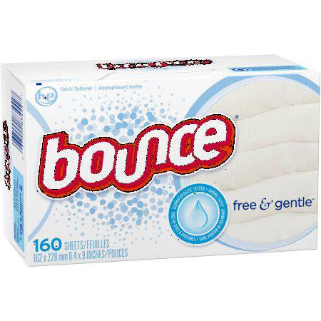 Bounce Free & Gentle Fabric Softener Dryer Sheets, 160 count