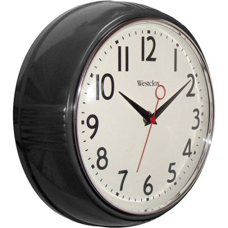 Better Homes and Gardens Retro 9.5" Round Kitchen Wall Clock