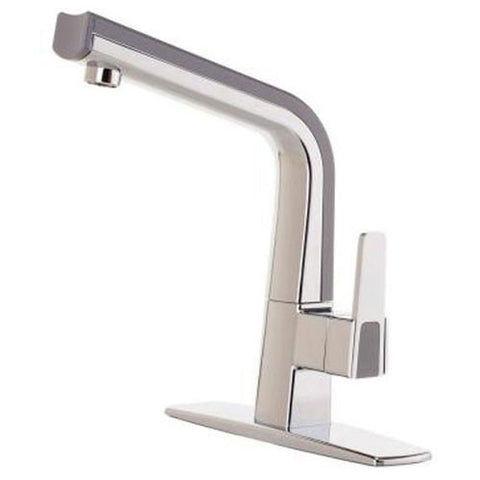 cleanFLO 88809-70 Matisse Single Lever Metal Kitchen Facuet - Chrome & Grey Finish