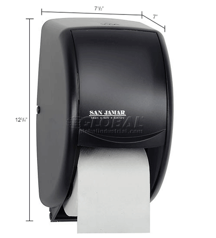 San Jamar® Classic Duett Standard Tissue Dispenser - Black - R3500TBK