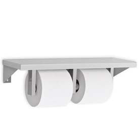 Tissue Dispenser W/Mounted Shelf U815, Dual Toilet, Surface Mounted, Non-Controlled