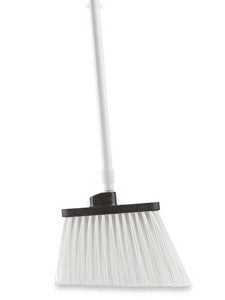 Colored Angle Broom - 12", White