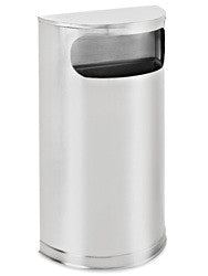 Side-Entry Receptacle - 9 Gallon, Stainless Steel