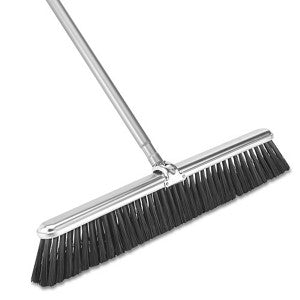 Medium Duty Broom with Handle - 24"