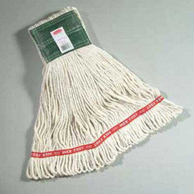 Web Foot® Large Wet Mop Cotton/Synthetic Mop Head W/ 5" Headband, White 6/Pack - RCPA153WHI