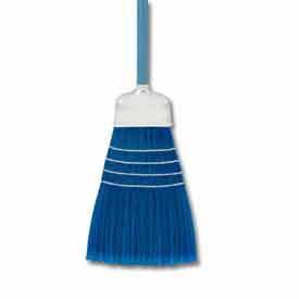 O'Dell Blue Poly Broom Indoor/Outdoor 4 Sew Blue Poly, Pack Qty 12 D13000 - Pkg Qty 12