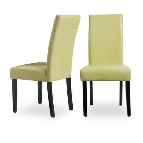 Villa Faux Leather Dining Chairs (Set of 2)