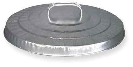 Round Silver Trash Can