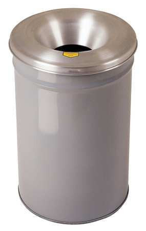 30 gal. Round Gray Trash Can