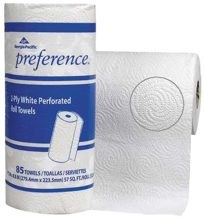 White Paper Towels Roll 11"W x 78'L, 15 Rolls