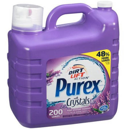 Purex with Crystals Fragrance Fresh Lavender Blossom Liquid Laundry Detergent, 200 loads, 300 fl oz