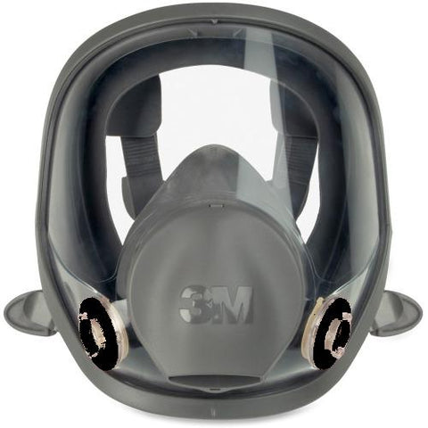 3M 6900 Full Fpiece Reusable Respirator, Lightweight, Comfortable, Reusable, Lens, Durable, Exhalation Valve - Particulate, Gases, Vapor, Debris Protection - Silicone Face Seal, Thermoplastic Elastomer (TPE) - Black, Gray - 1 Each