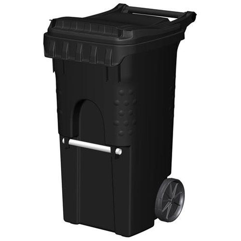 Otto Mobile 2 Wheeled Trash Container, 35 Gallon Black - 3956060F-BS8