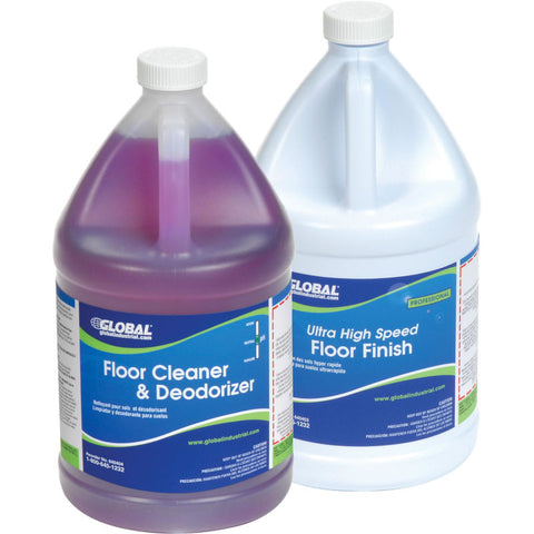 Floor Cleaning Kit - Floor Cleaner & Finish - Case Of Two 1-Gallon Bottles