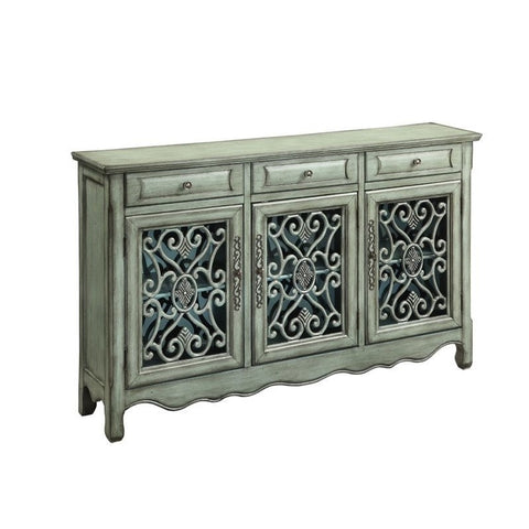 Traditional Accent Sideboard in Antique Green