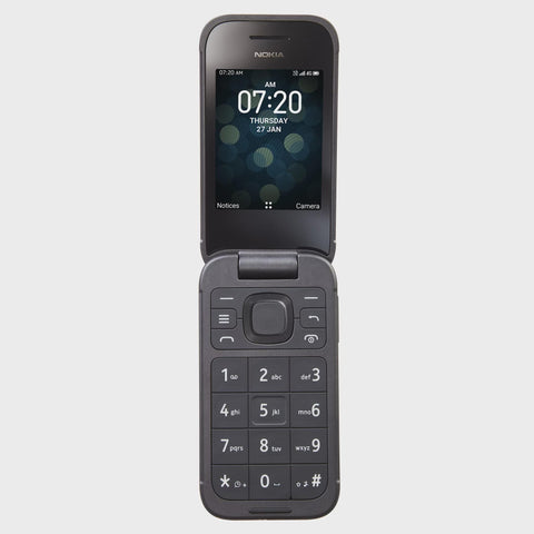 Straight Talk Nokia 2760 Flip, 4GB, Black- Prepaid Phone