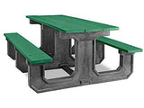 Rectangle Recycled Plastic Picnic Table - 6'