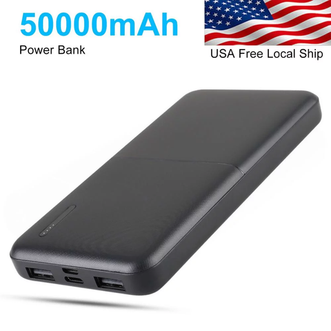 50000mAh Power Bank, USB C Portable Charger with 2 Outputs & 2 Inputs