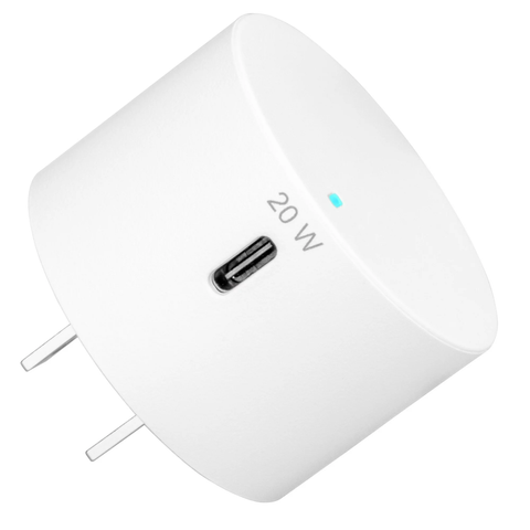 onn. 20W USB-C Wall Charger with Power Delivery, White