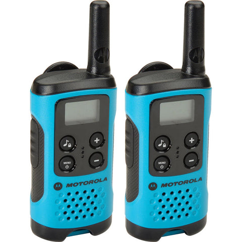 Motorola Talkabout® T100 Two-Way Radios, Neon Blue - 2 Pack