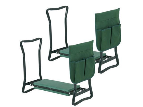 2pcs Garden Seat Bench Kneeling Pad Tool Pouch Gardening Folding Chair Outdoor