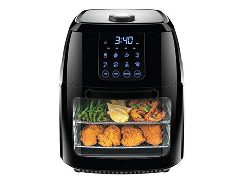 Chefman RJ38-6-RDO 6 Liter Multi-Function Air Fryer Rotisserie Dehydrator, Black