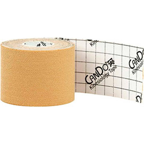 CanDo® Kinesiology Tape, 2" x 16.5 ft., Beige, Latex-Free, 1 Roll